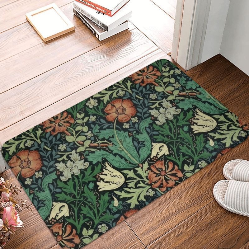 Home Textiles Rug - ウィリアム・モリス ラグ フロントフロアドアエントランスマット 室内テキスタイルパターン バスキッチンドアマット バルコニーカーペット