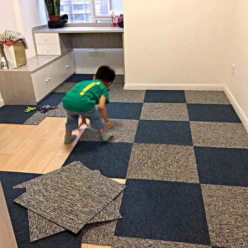 Home Textiles Rug - スプライスカーペット 50x50cm 4枚セット カーペットタイル 寝室 リビングルーム用