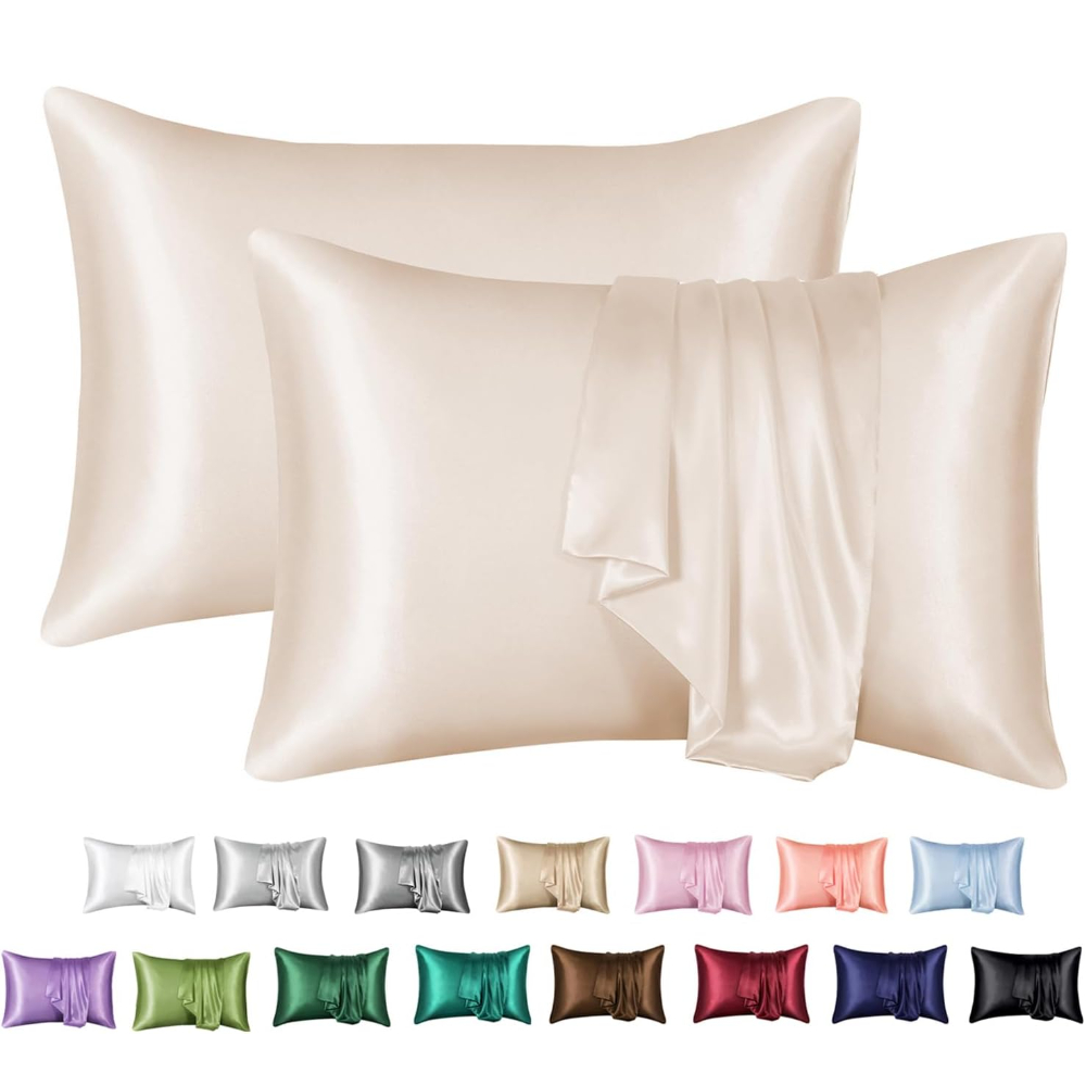 Home Textiles Super Soft - 髪と肌用のサテン枕カバー 2 パック シルク枕カバーに似た非常に柔らかく冷却効果のある封筒開閉式ホームテキスタイル