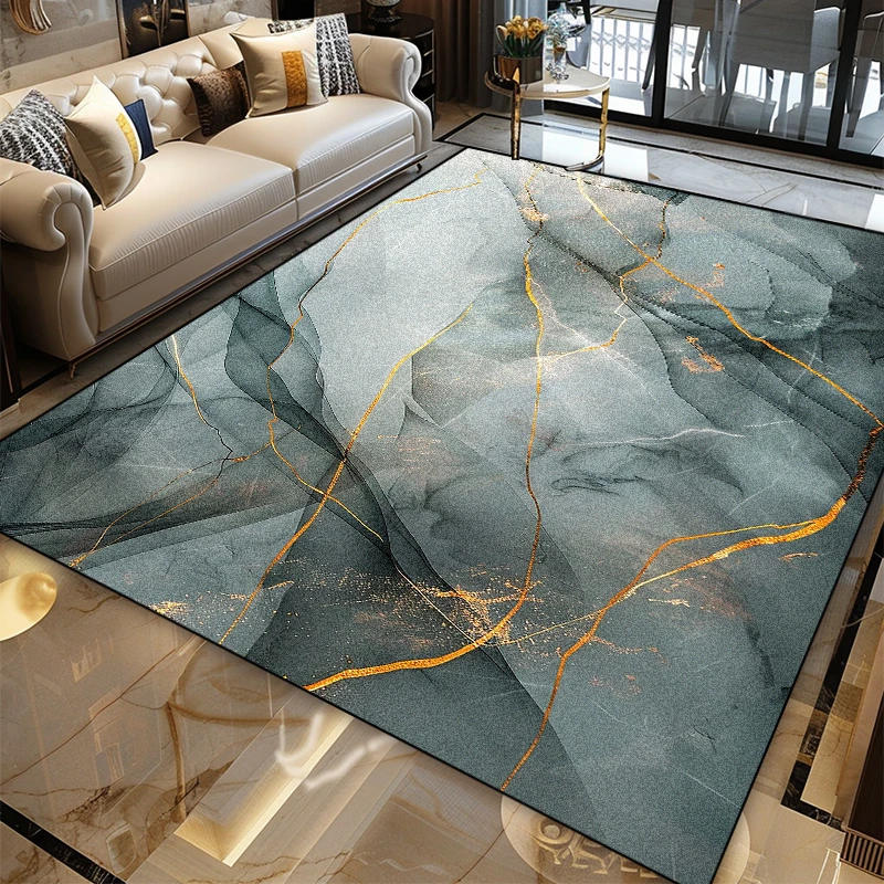 Home Textiles Rug - 北欧大理石アートデザインノンスリップ大面積カーペットリビングルームベッドルームラウンジ洗えるラグコーヒーテーブルマット