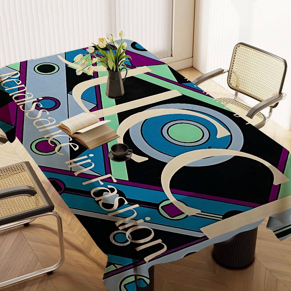 Home Textiles Today Logo - E-Emilios P-PucciS ロゴ ホームテーブルクロス ダイニング装飾と長方形テーブルアクセサリー 防水布