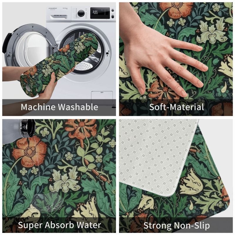 ウィリアム・モリス ラグ フロントフロアドアエントランスマッ - Home Textiles Rug のレビューと価格