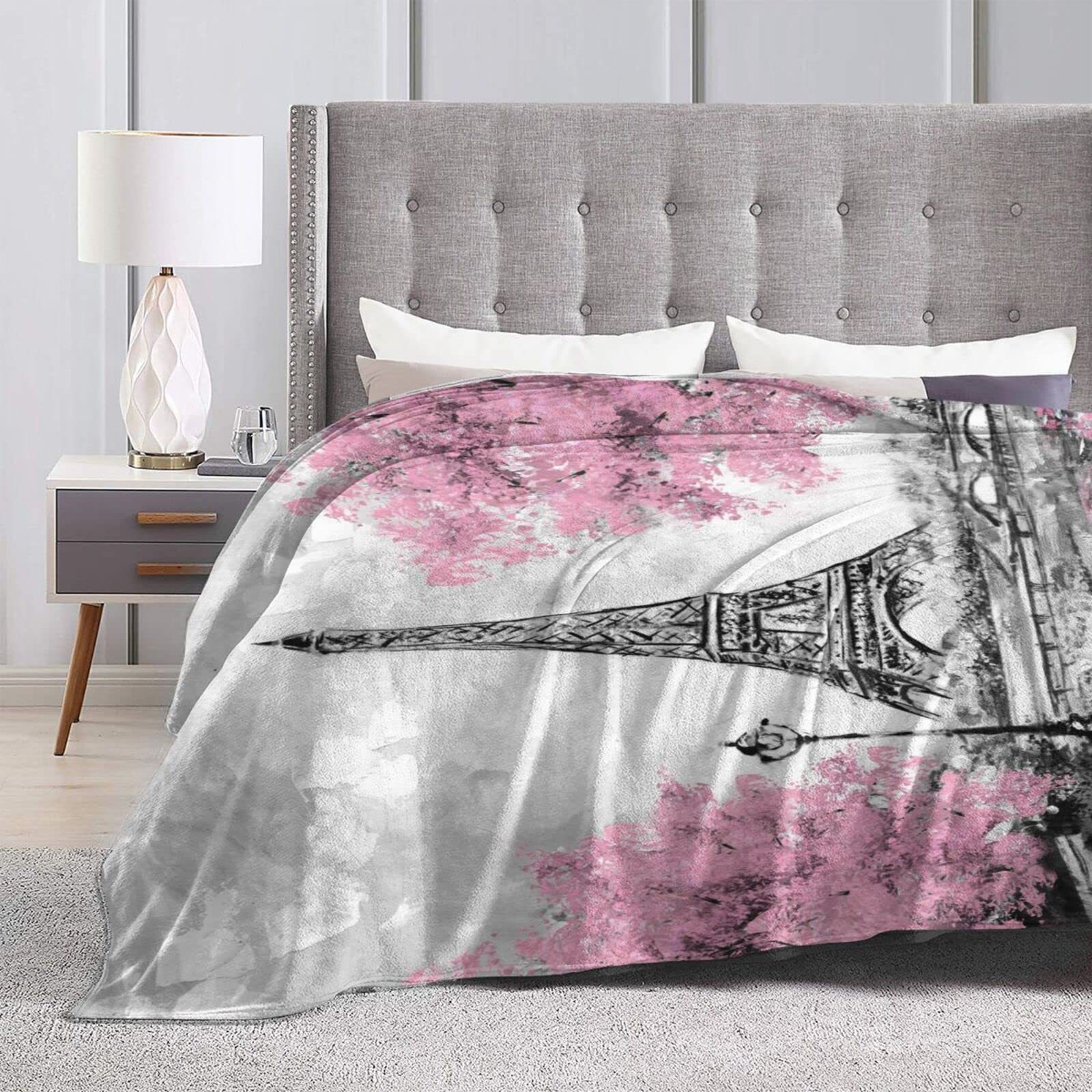パリのエッフェル塔プリントブランケット ソファベッド用 旅行 - Home Textiles Paris のレビューと価格