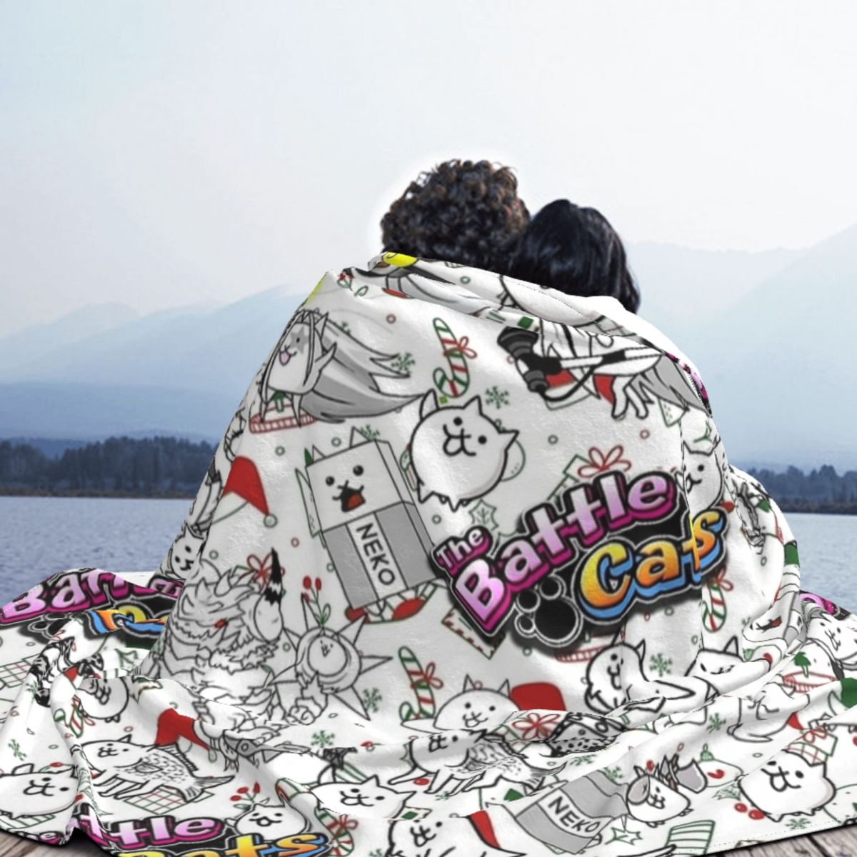 バトルキャッツゲームブランケットフリーステキスタイル装飾通気 - Home Textiles Super Soft のレビューと価格