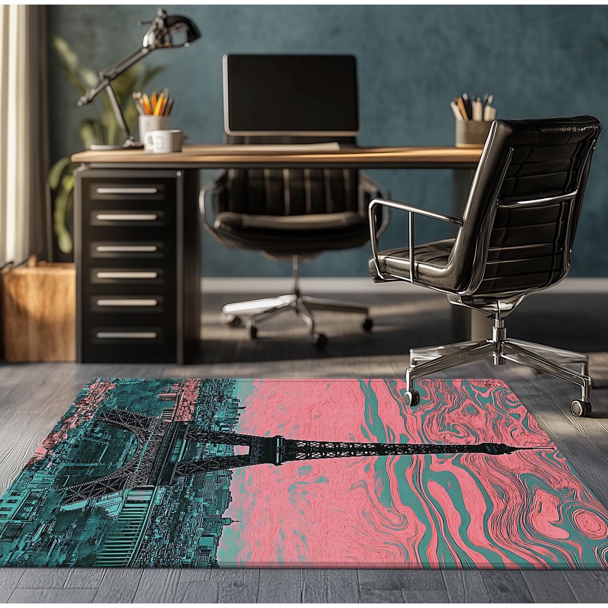 クリスタルベルベットラグ エッフェル塔 パリ都市景観 抽象ア - Home Textiles Paris のレビューと価格