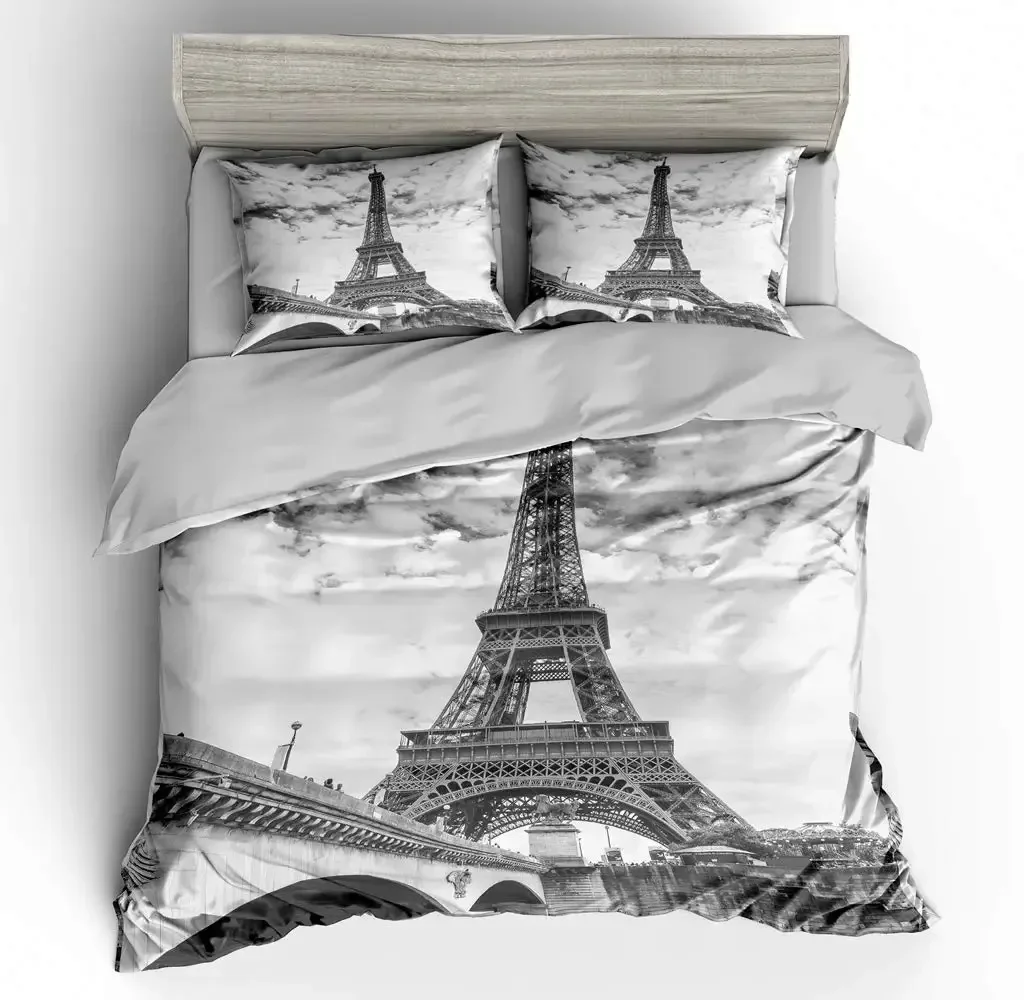 エッフェル塔パリテーマ快適な布団カバー枕カバー寝具セット子供 - Home Textiles Paris のレビューと価格