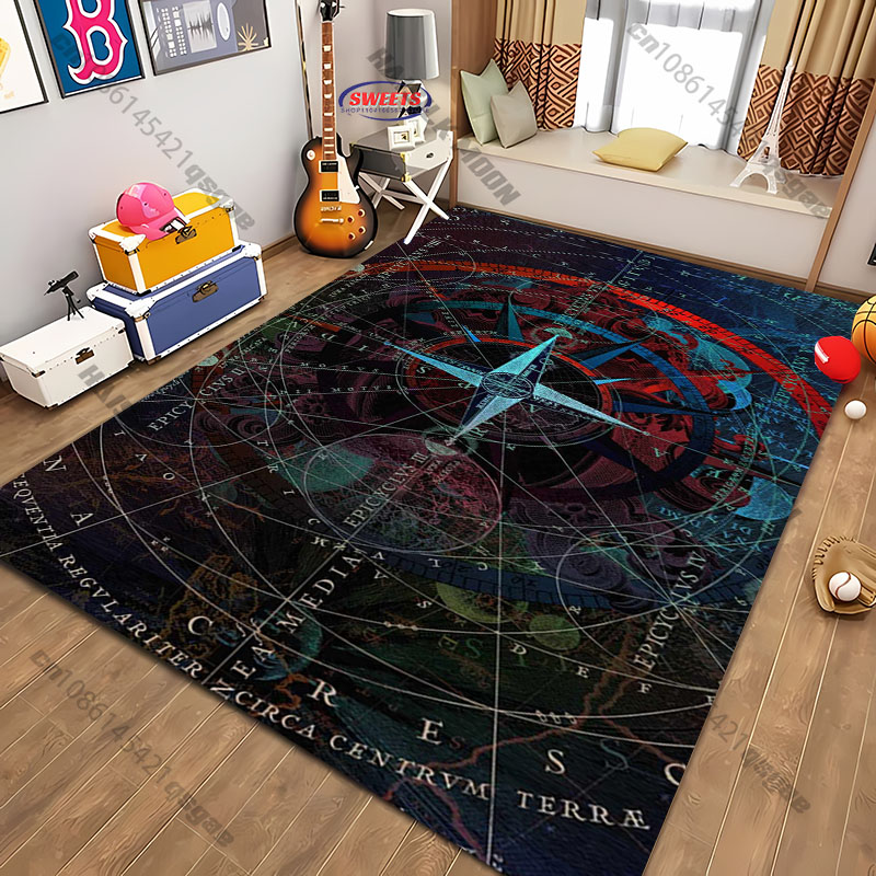 コンパスデザインのラグ、モダンな空間のリビングルーム、寝室、 - Home Textiles Rug のレビューと価格