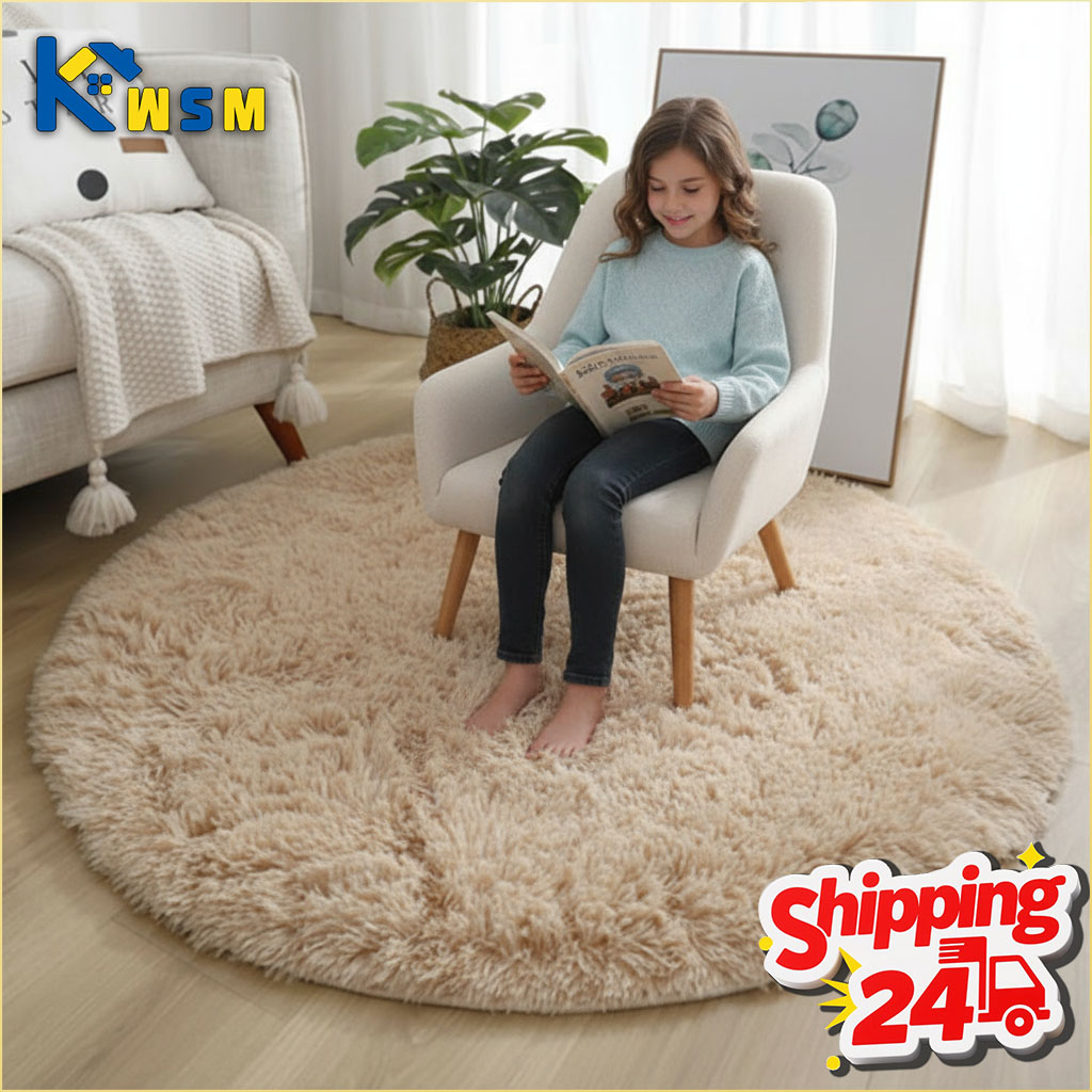 超ソフトふわふわ丸型ラグ、リビングルームの装飾用ぬいぐるみカ - Home Textiles Super Soft のレビューと価格