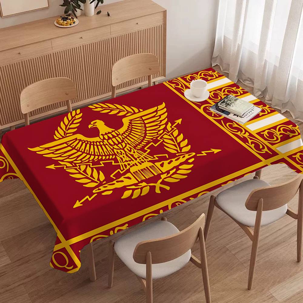 Roman S-SPQRs ロゴ入り長方形テーブルクロス 洗 - Home Textiles Today Logo のレビューと価格