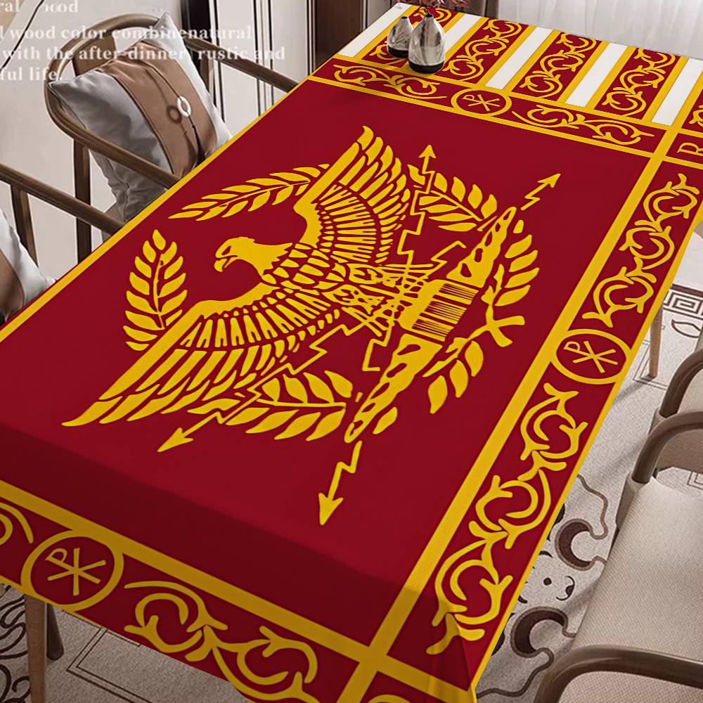 Roman S-SPQRs ロゴ入り長方形テーブルクロス 洗 - Home Textiles Today Logo のレビューと価格