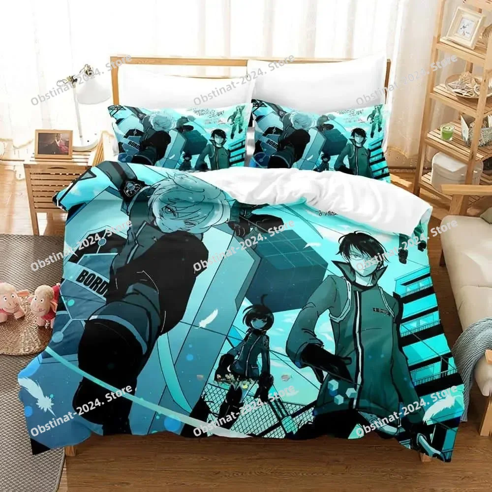 3Dアニメ「ワールドトリガー」寝具セット、枕カバー付き、布団 - Home Textiles Super Soft のレビューと価格