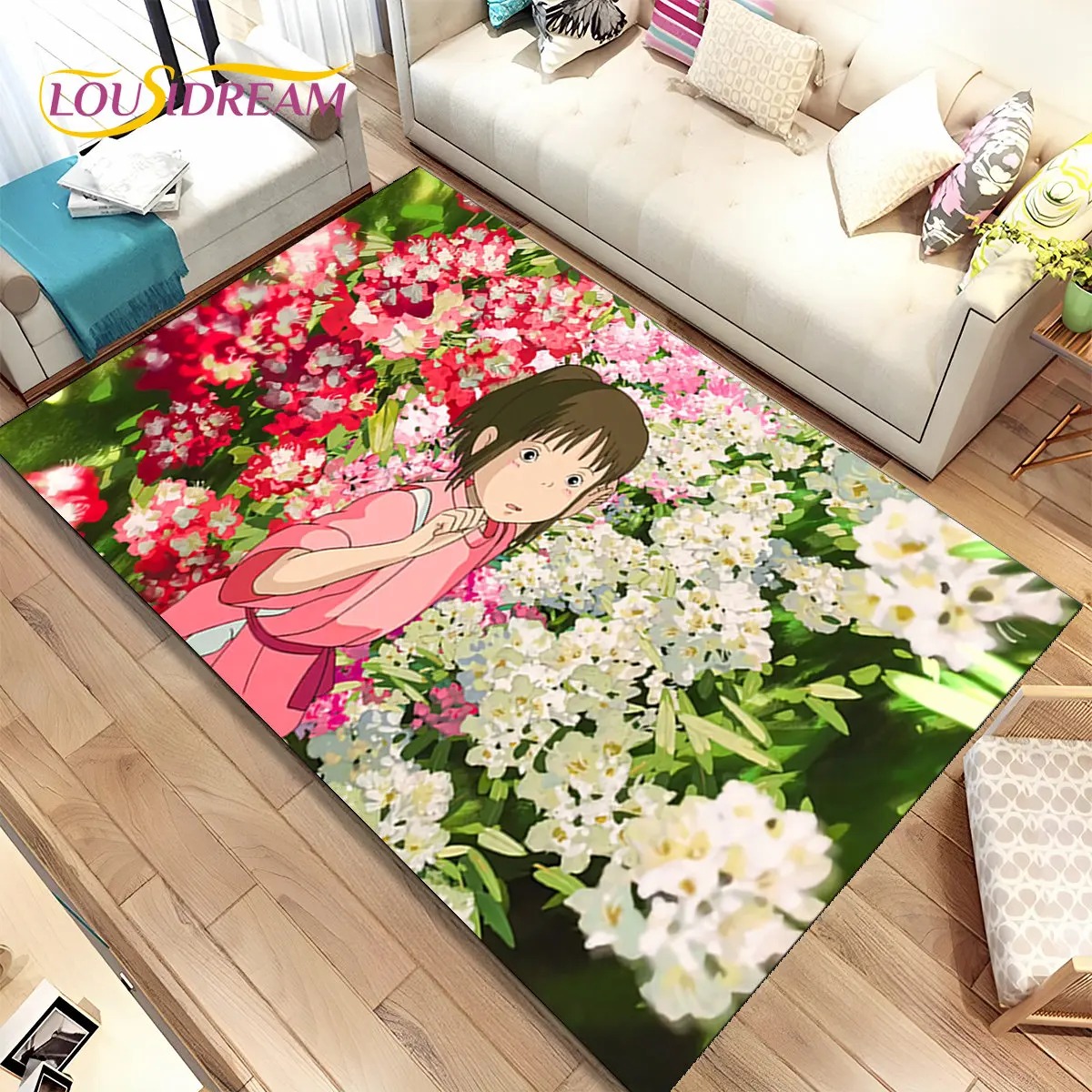 千と千尋の神隠し漫画アニメエリアラグ、リビングルーム、ベッド - Home Textiles Rug のレビューと価格