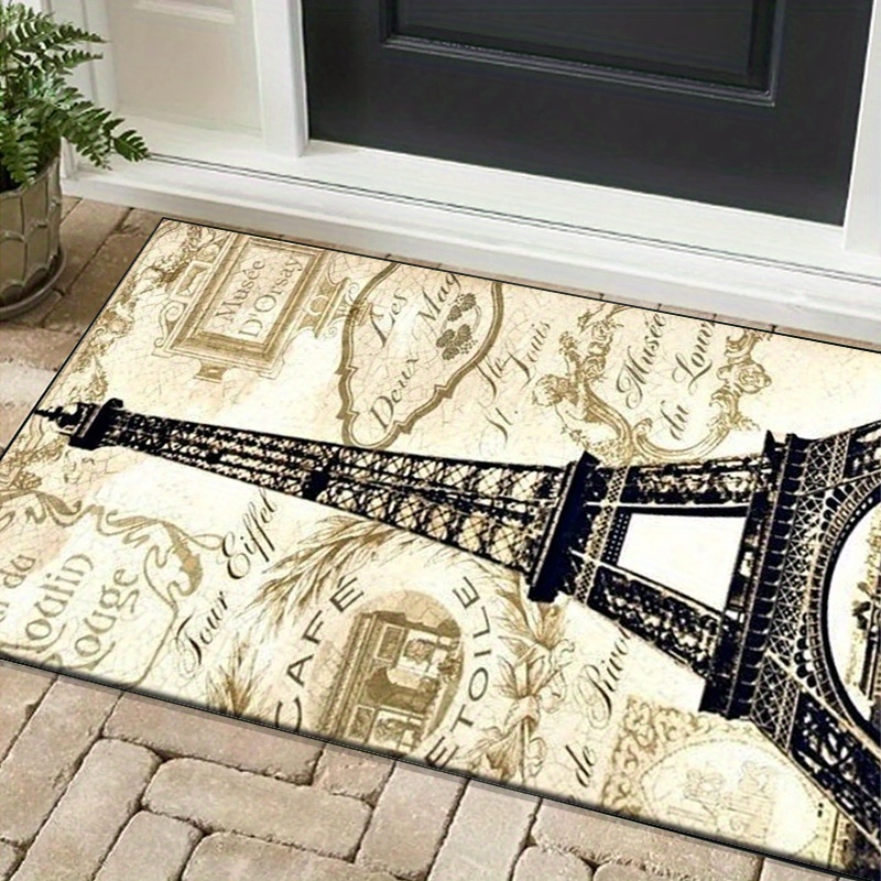 エッフェル塔パリをテーマにしたエレガントな家の装飾用ラグ - - Home Textiles Paris のレビューと価格