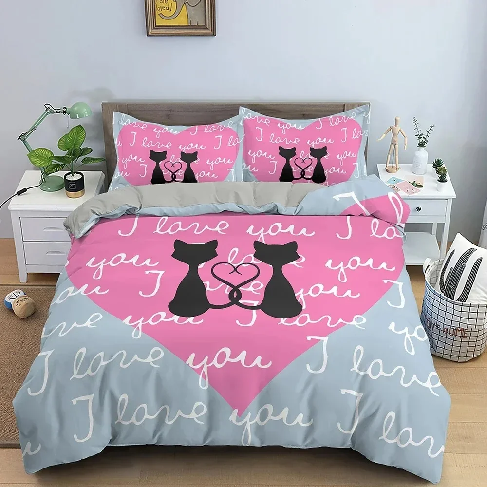 3D ラブハート布団カバーパリタワー寝具セットベッドリネンホ - Home Textiles Paris のレビューと価格