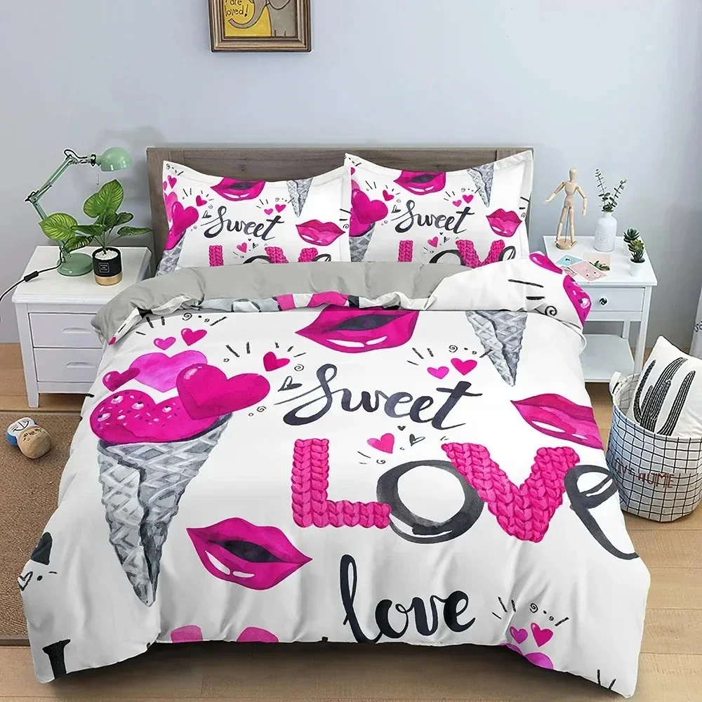 3D ラブハート布団カバーパリタワー寝具セットベッドリネンホ - Home Textiles Paris のレビューと価格