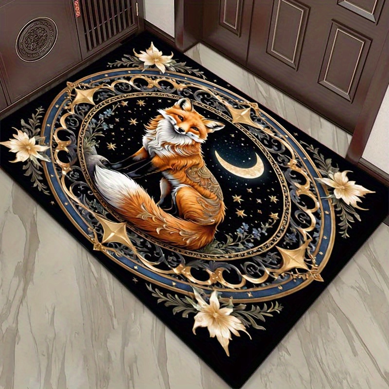 ボヘミアンインテリア用のフォックスアンドムーンラウンドラグ  - Home Textiles Rug のレビューと価格