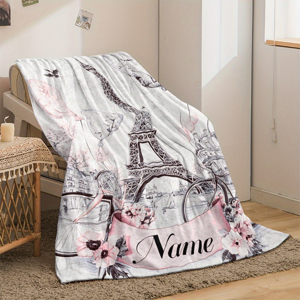 パリの名前入りブランケット エッフェル塔アート ソフトフリー - Home Textiles Paris のレビューと価格
