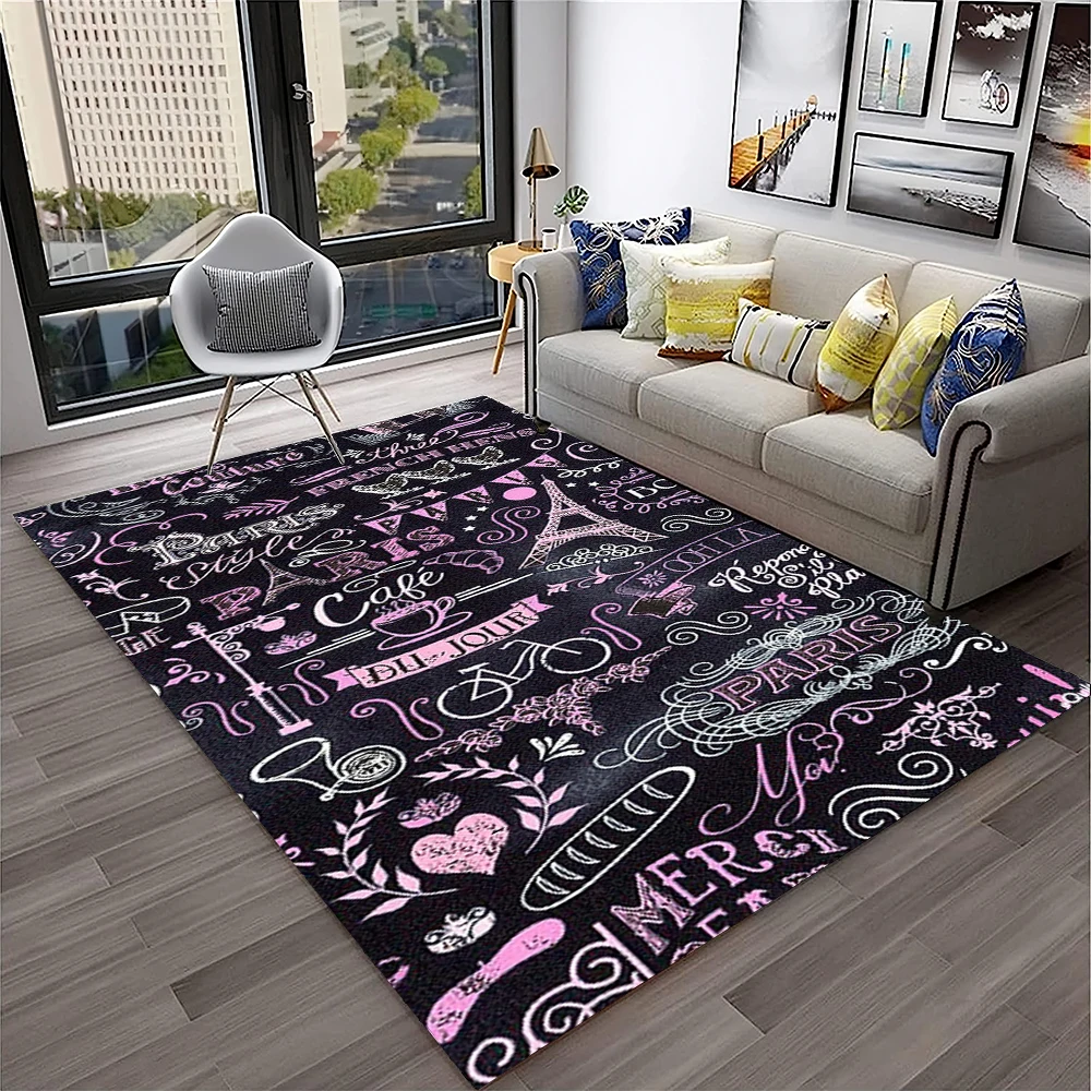 フランスパリエッフェル塔レトロカーペットラグホームリビングル - Home Textiles Paris のレビューと価格