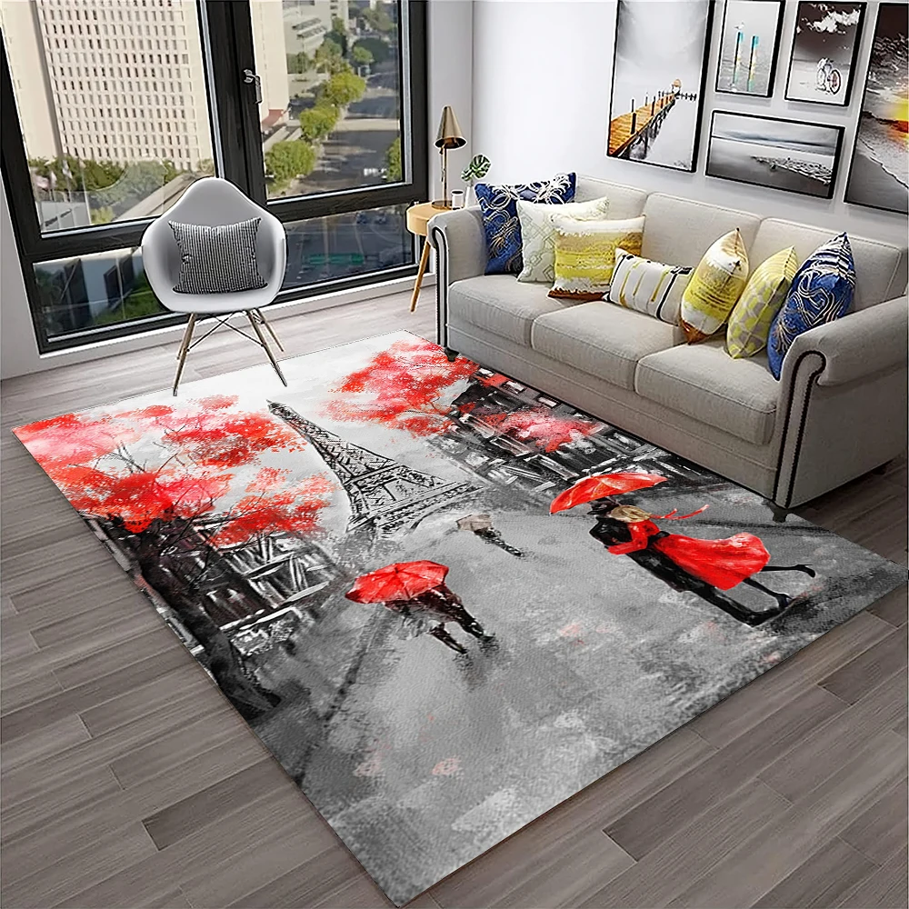 フランスパリエッフェル塔レトロカーペットラグホームリビングル - Home Textiles Paris のレビューと価格