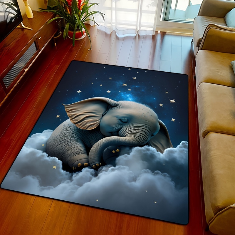 夢のような象の絨毯（保育園用） |   星空の夜雲のデザイン - Home Textiles Rug のレビューと価格